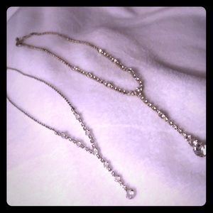 Two CZ formal necklaces.